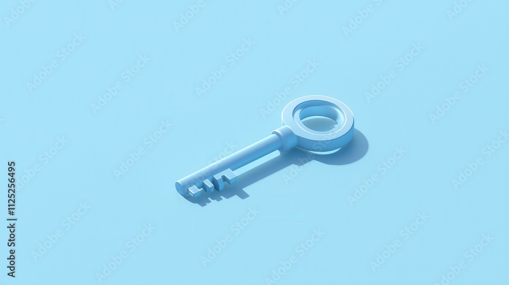 Poster simple isolated key on neutral background for minimalist design and creative projects