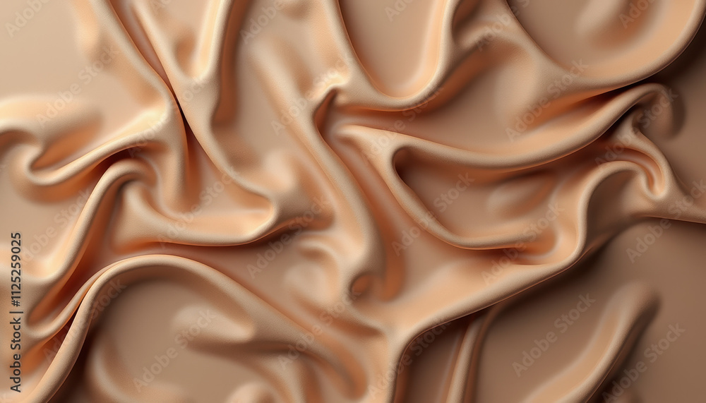 Poster texture of mocha mousse cotton fabric displaying a plush and smooth appearance, perfect for creating
