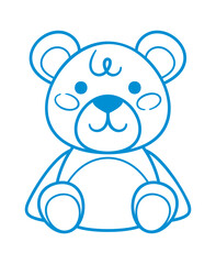 Teddy bear toy childish scribble