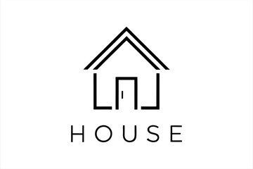 house vector, house icon logo, home logo vector art illustration