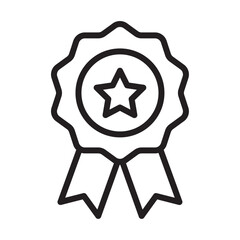 Accreditation icon Flat art in black and white isolated