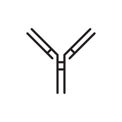 Antibody icon Flat art in black and white isolated