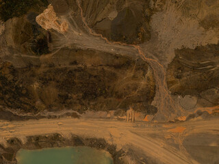 Steinbruch droneview Sand und steine