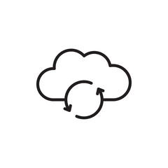 Backup icon Flat art in black and white isolated