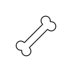 Bones icon Flat art in black and white isolated