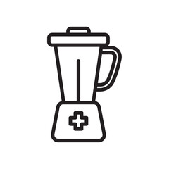 Blender icon Flat art in black and white isolated