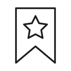 Bookmark icon Flat art in black and white isolated