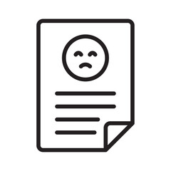 Complaint icon Flat art in black and white isolated