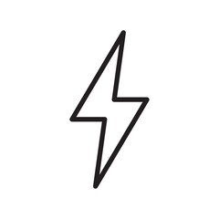 Electricity icon Flat art in black and white isolated
