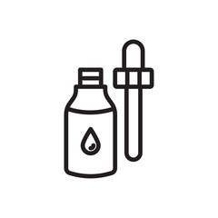 Fototapeta premium Essential oils icon Flat art in black and white isolated