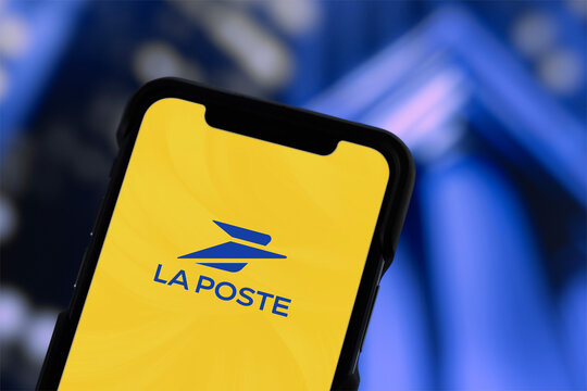 Guilherand-Granges, France - December 09, 2024. La Poste is a French postal service providing mail delivery, parcel tracking, and logistics solutions.