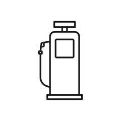 Gas station icon Flat art in black and white isolated