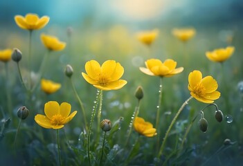 Fototapeta premium Yellow Flower Field