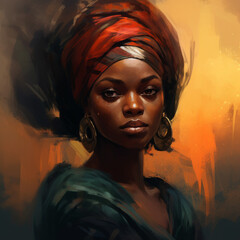 Portrait of a beautiful African woman