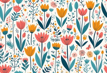 Sweet flower watercolor seamless pattern.soft pastel colors water color seamless pattern for beauty products or other.
