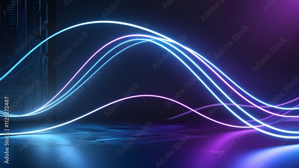 Poster abstract multi colored waves background..