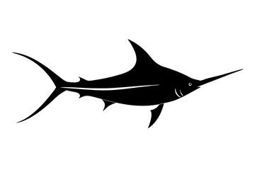 aquatic animal marlin silhouette