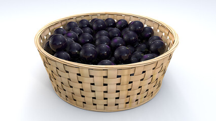 Basket of açaí fruit