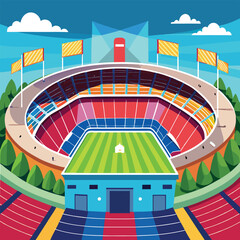 football stadium vector