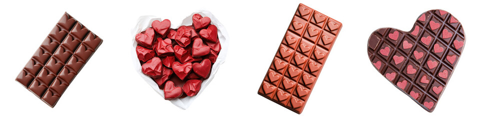 Valentine's day heart-shaped chocolates sweet treats for a romantic atmosphere