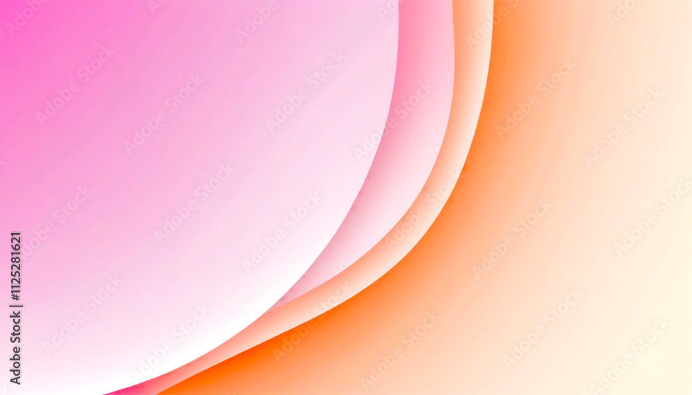 Poster soft pastel curves create a warm, inviting atmosphere in abstract design