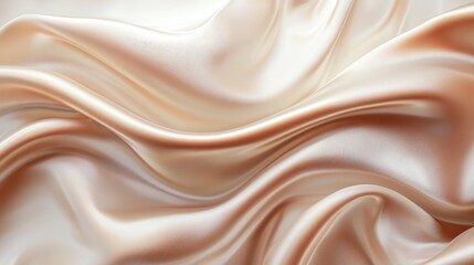 Fototapeta premium mocha mousse color 2025,Exquisite soft silk fabric draped gracefully, showcasing elegant texture and sheen