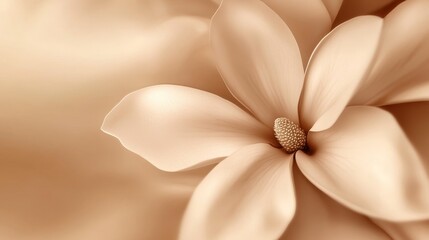 mocha mousse color 2025,Soft beige magnolia flower against a smooth background showcasing its...