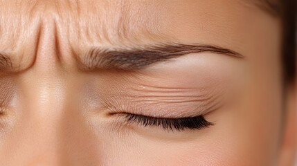 Obraz premium a close up of a woman's eyes with long eyelashes