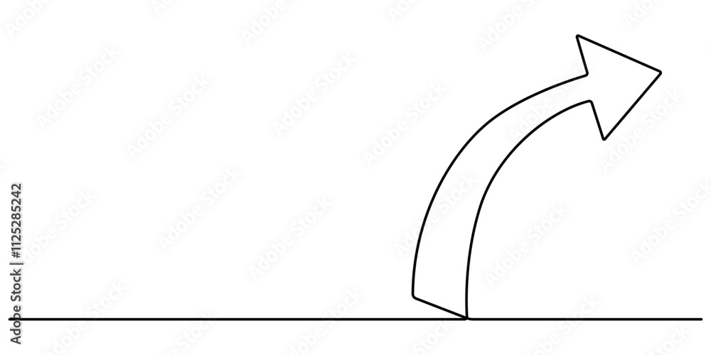 Poster continuous line drawing of horizontal double arrow symbol. abstract line art illustration, arrow pointing, Arrow Symbol Continuous Line Icon, One line drawing of arrows Left and right linear arrows. 