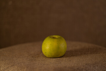apple on a table