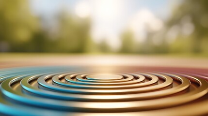Fototapeta premium A close up of a colorful spiral design on a table
