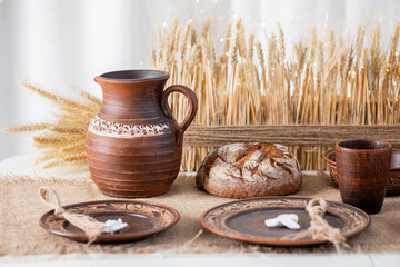 Enjoy handmade pottery and fresh bread for Christmas joy!