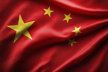 An image of the Chinese flag accompanied by financial, economic, and growth data. Generative Ai