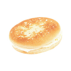 English Muffin isolated on transparent background