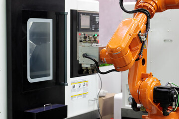 collaborative robot and CNC machining center