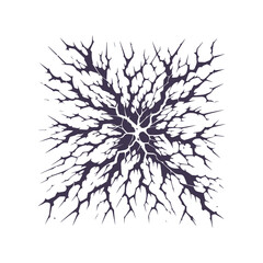 Cracked Ground Silhouette Isolated Vector Illustration