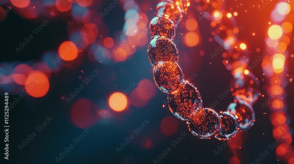 Poster Dynamic representation of molecular structures studio digital art abstract close-up science innovation