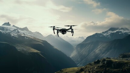Fototapeta na wymiar A photo of a drone capturing aerial footage