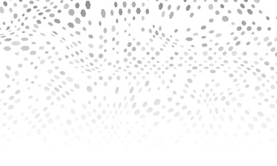 Abstract geometric banner with deformed hexagons of different sizes. Grayscale gradient background