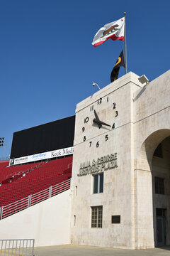 LOS ANGELES, CALIFORNIA - 4 DEC 2024: The Argyros Palza at The LA Memorial Coliseum.