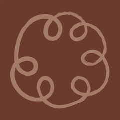 Dialog box with a swirled frame color. Doodle clip art illustration.