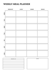 Weekly meal planner