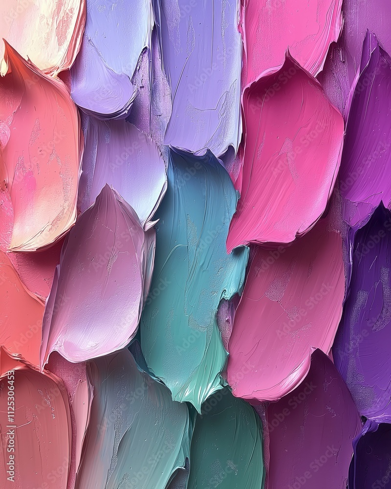 Poster textured abstract background of colorful paint strokes.
