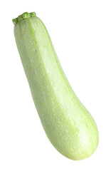 One fresh ripe zucchini isolated on white