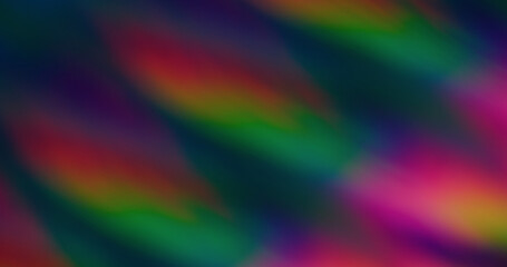 Mesmerizing abstract texture. Blurred rainbow shadows. Defocused leak multicolor green red rays flickers gradient beam lens flare on art light background.