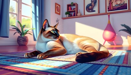 egyptian cat on the floor