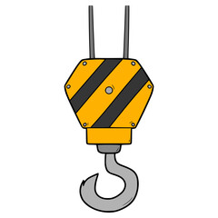crane hook illustration hand drawn isolated vector