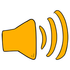 audio icon illustration hand drawn isolated vector