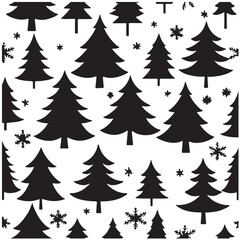 Obraz premium a christmas tree silhouette vector illustration