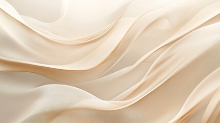 Obraz premium Elegant Draped Beige Fabric Soft Waves Abstract